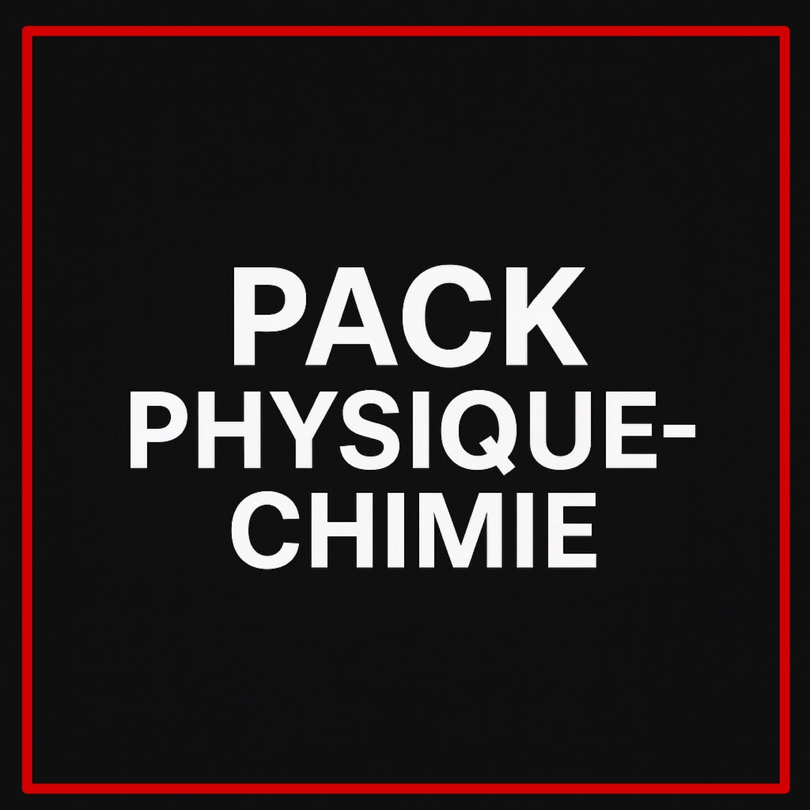 PACK REUSSITE ( PHYSIQUE-CHIMIE )
