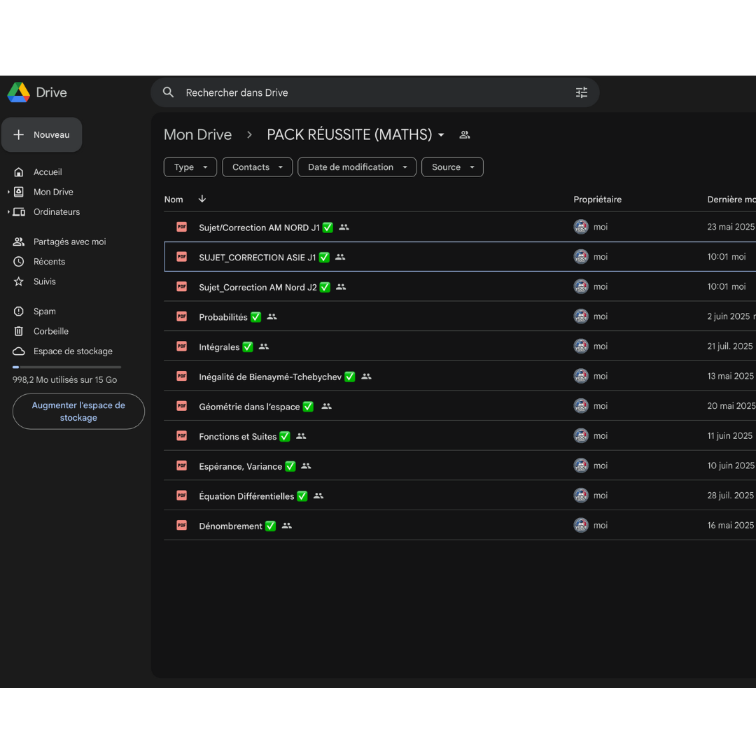 PACK REUSSITE ( MATHS )